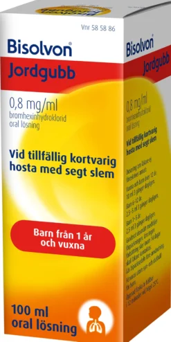 Bisolvon Jordgubb Oral Lösning 0,8 mg/ml 100 ml