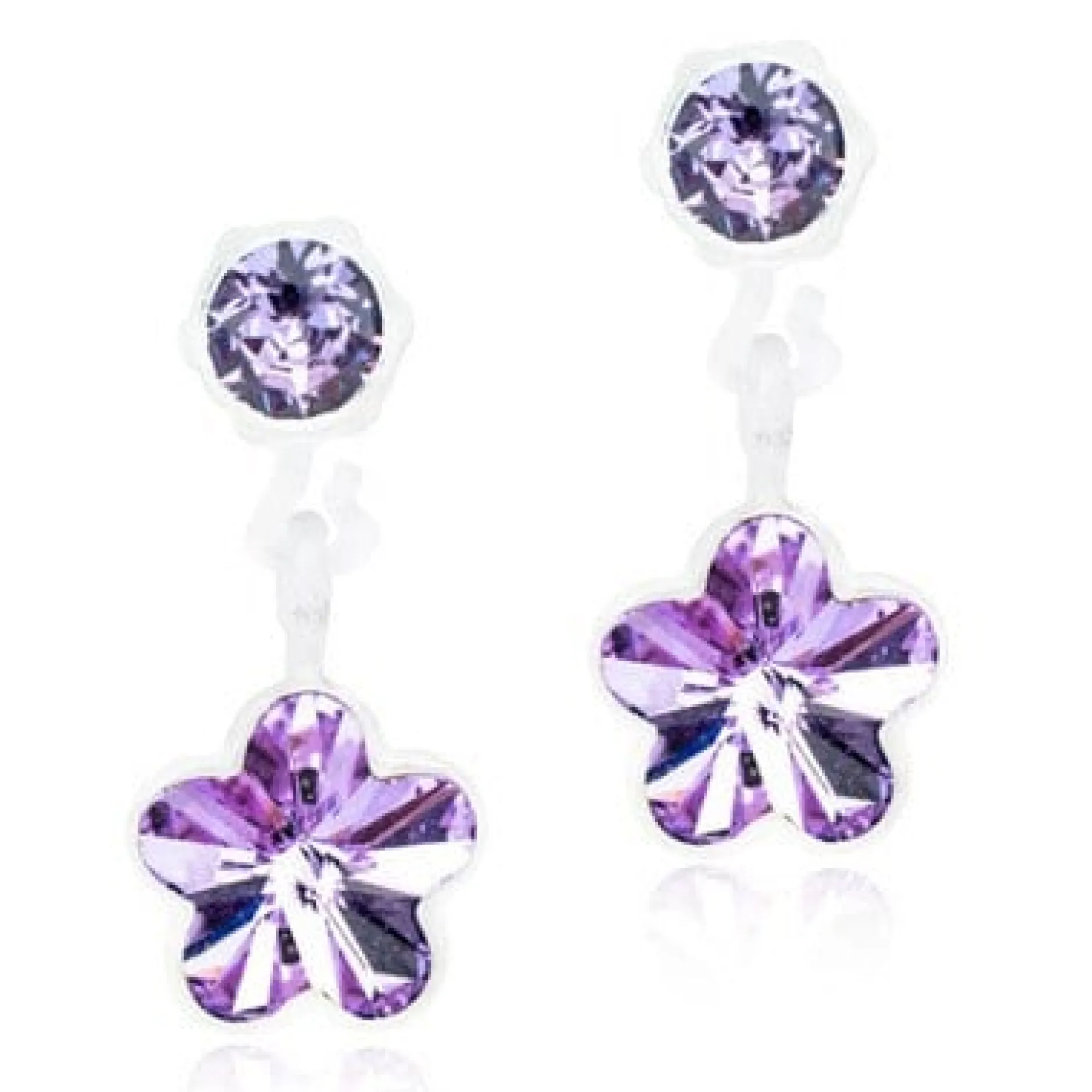 Blomdahl Örhängen MP Pendant Flower 4/6 mm Violet 1 par