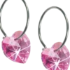 Blomdahl Örhängen NT Heart 10 mm & Ring 14 mm Rose 1 par
