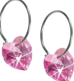 Blomdahl Örhängen NT Heart 10 mm & Ring 14 mm Rose 1 par