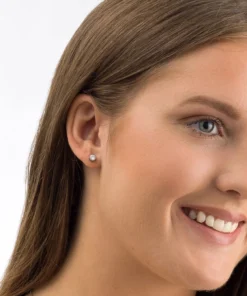 Blomdahl Örhängen ST Bezel 5 mm Crystal 1 par