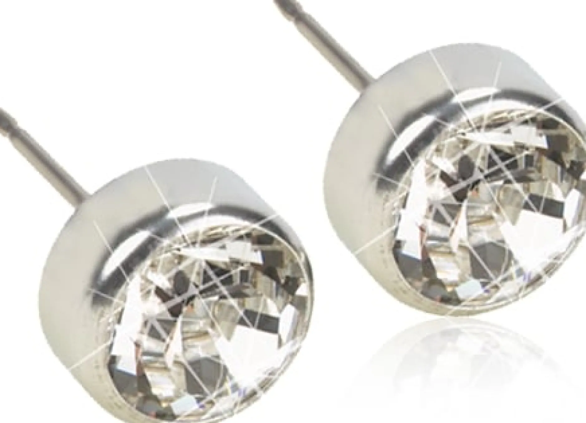 Blomdahl Örhängen ST Bezel 5 mm Crystal 1 par