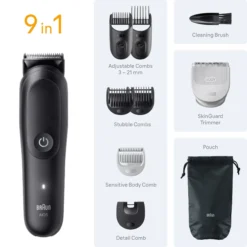 Braun Allt-in-One Series 5, 9in1 Grooming Kit, AIO5540, Svart