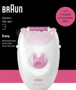 Braun Silk épil 3 Epilator med Sladd 3 000 Rosa