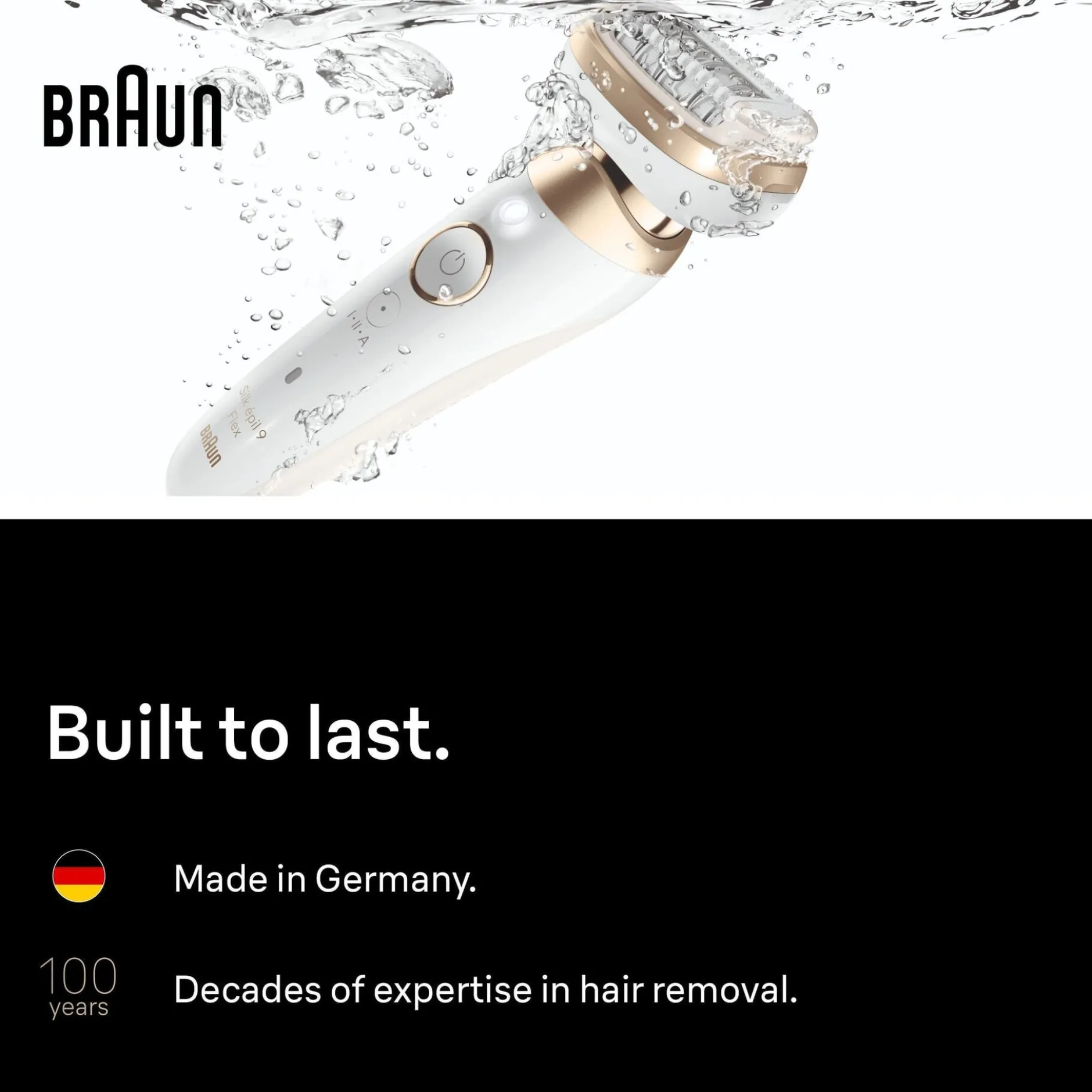 Braun Silk épil 9 Flex Wet & Dry Epilator 9 011 3D Guld