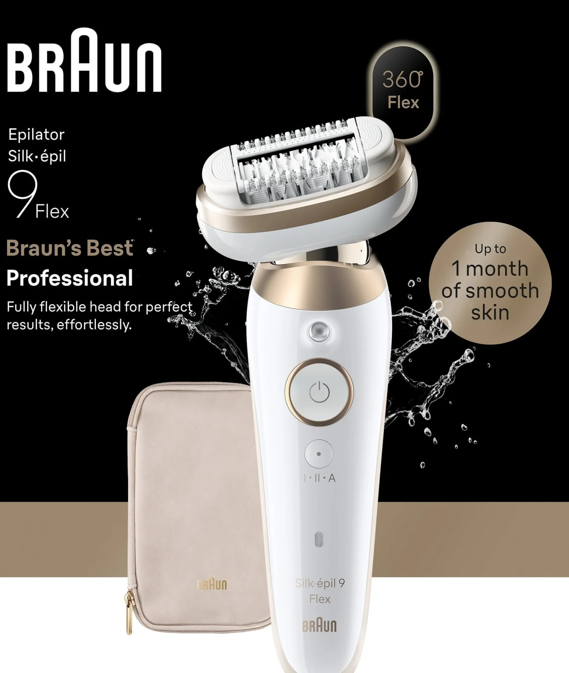 Braun Silk épil 9 Flex Wet & Dry Epilator 9 011 3D Guld