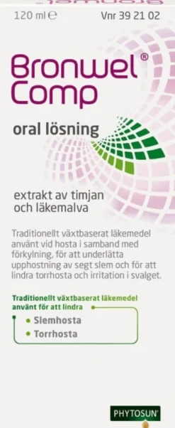 Bronwel Comp Oral Lösning Slem & Torrhosta Vid Förkylning 120 ml