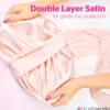 Brushworks Double Layer Satin Hair Bonnet - Ballet Pink
