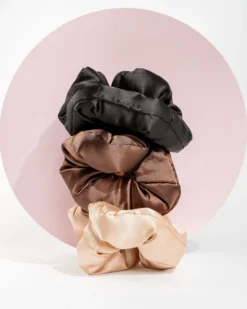 Brushworks Large Classic Cloud Scrunchies - 3 Pack