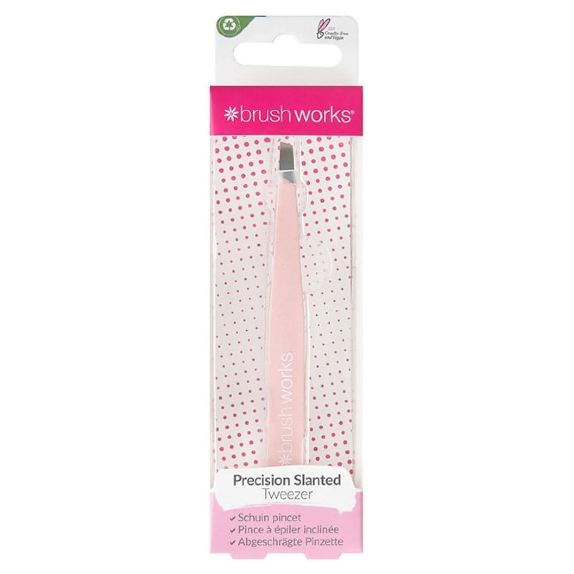 brushworks Precision Slanted Tweezers 1 st