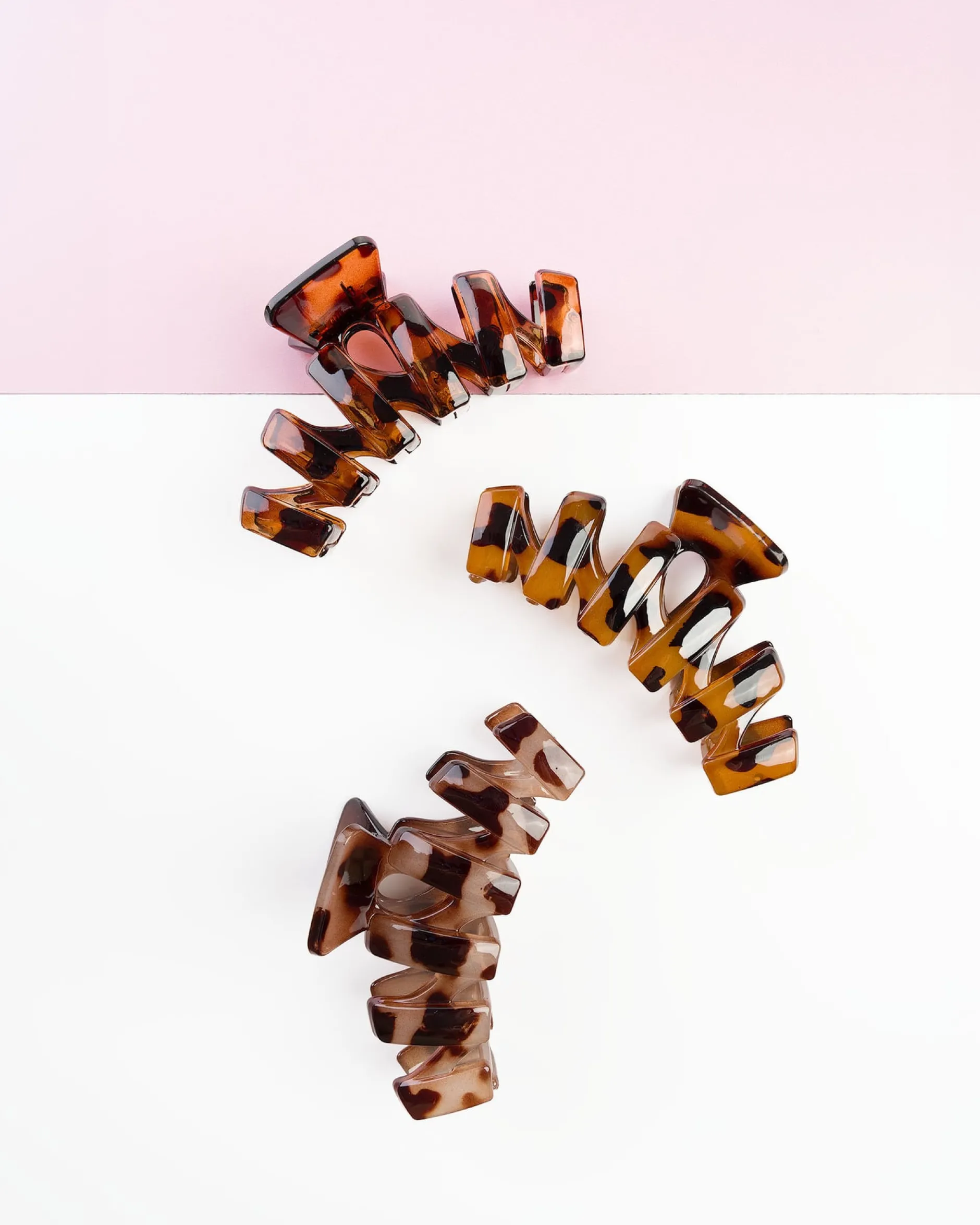 Brushworks Tortoiseshell Claw Clips 3 st