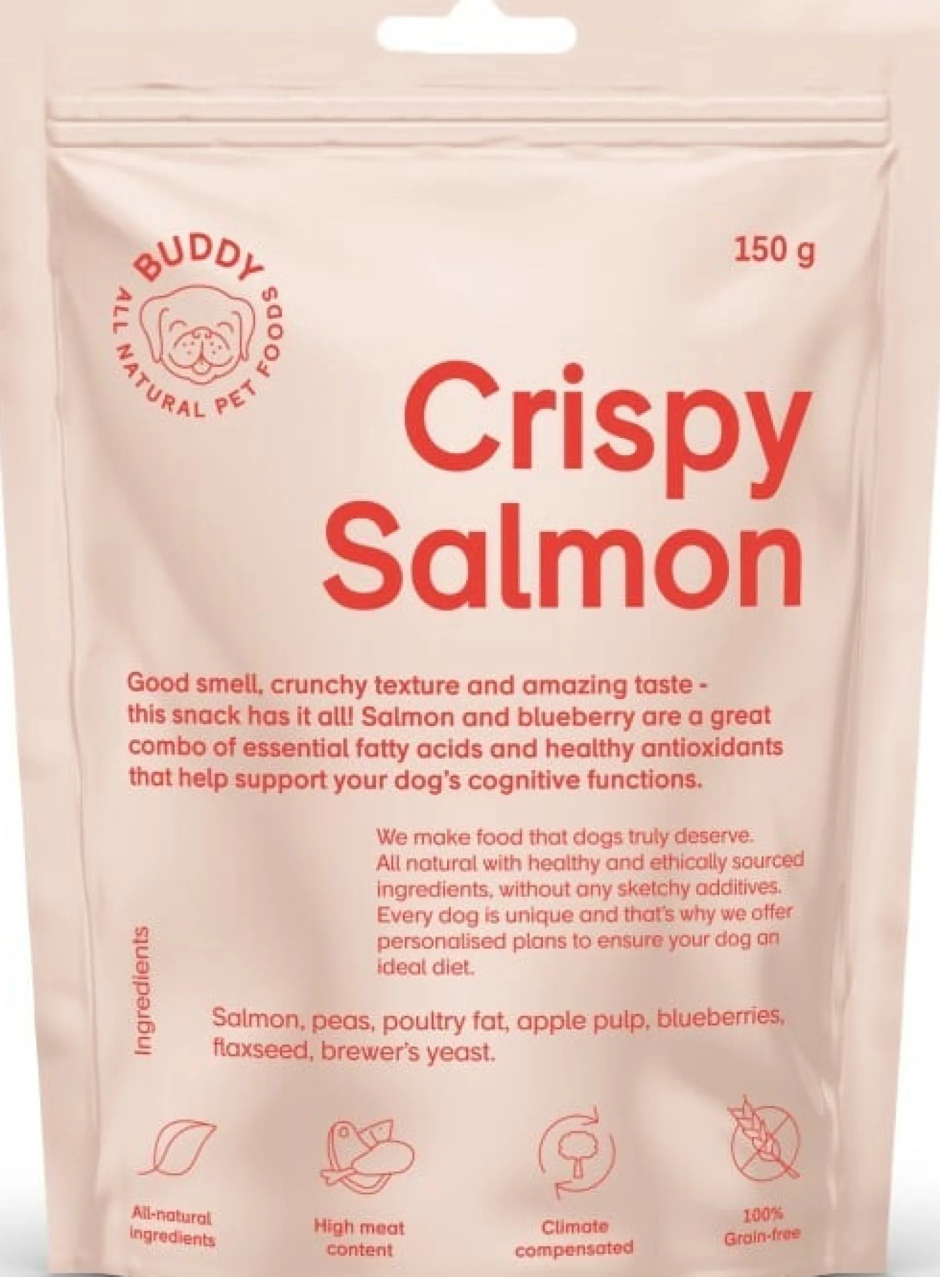 BUDDY Crispy Salmon Hundgodis 150 g