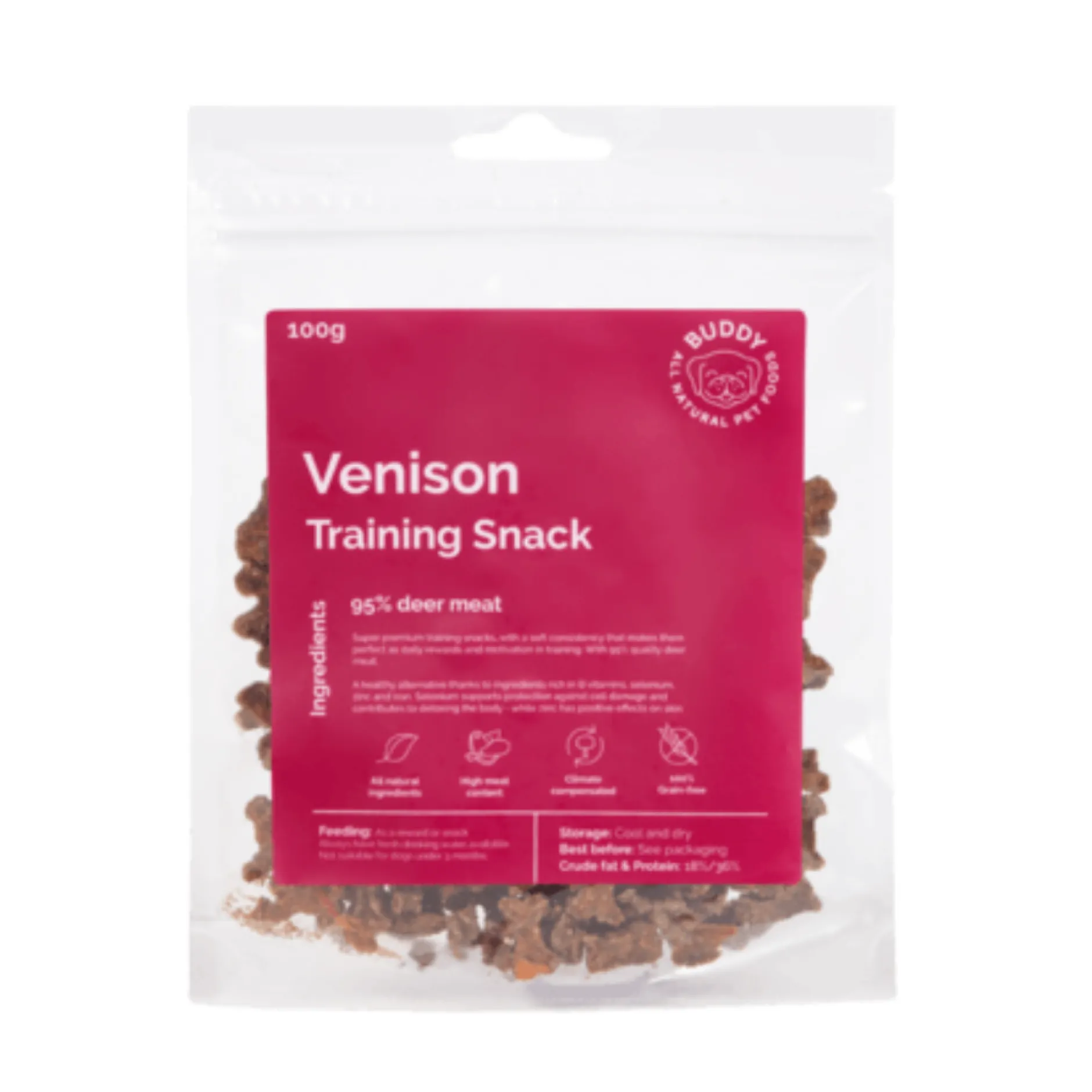 BUDDY Training Snacks Venison 100g