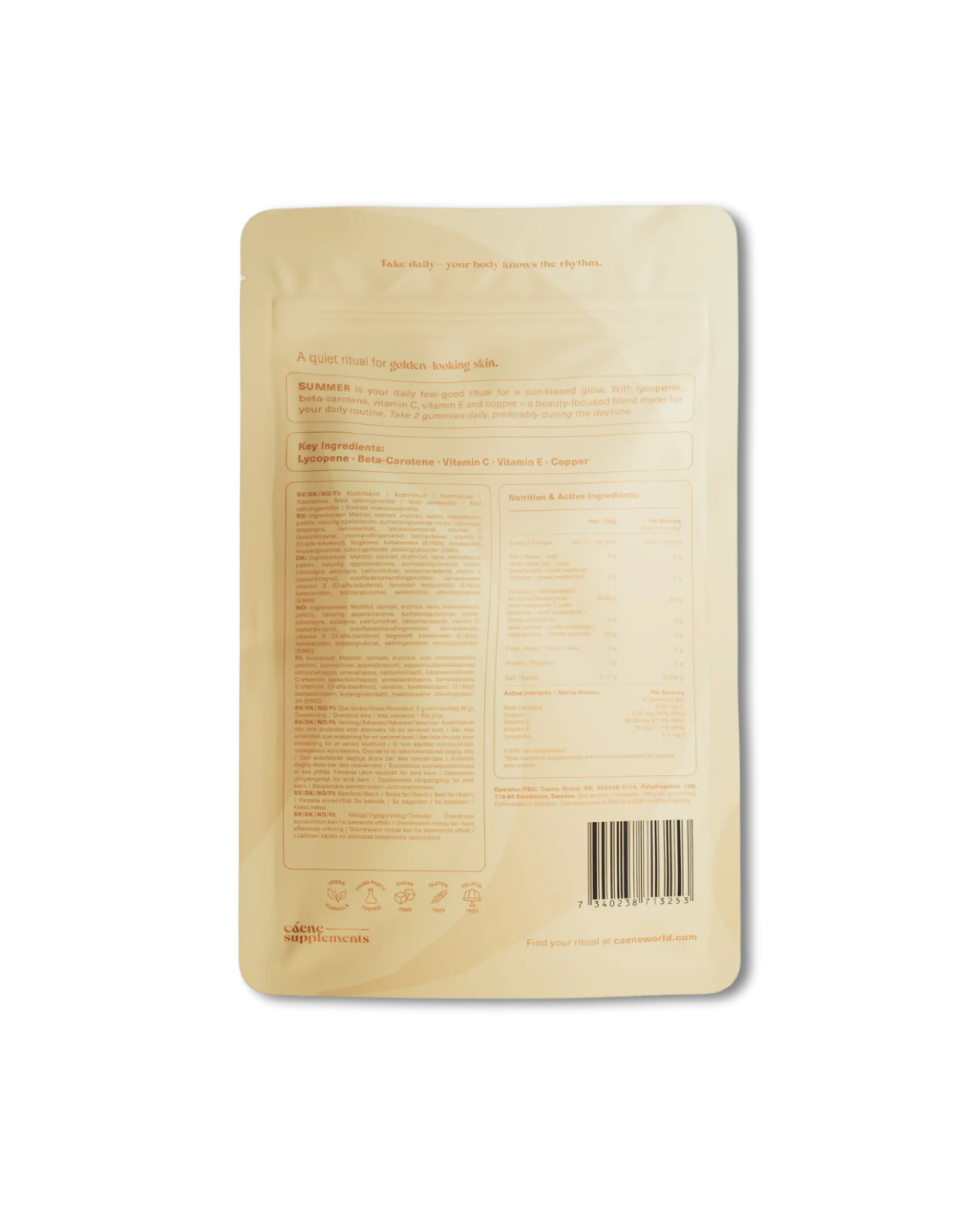 Caene Summer Sun & Glow Gummies 60 st