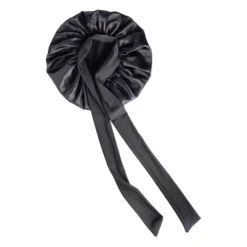 Cailap Hårmössa Bonnet i Satin Svart