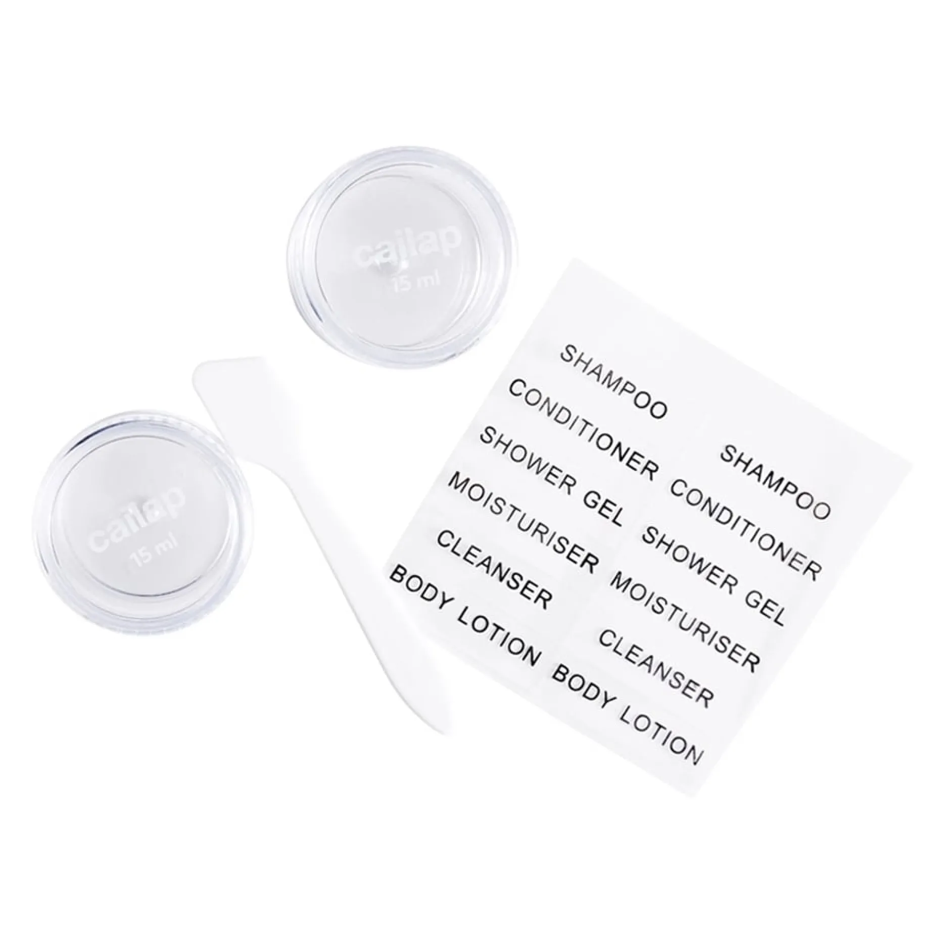 Cailap Reseförpackningar burkar & spatel 2 x 15 ml
