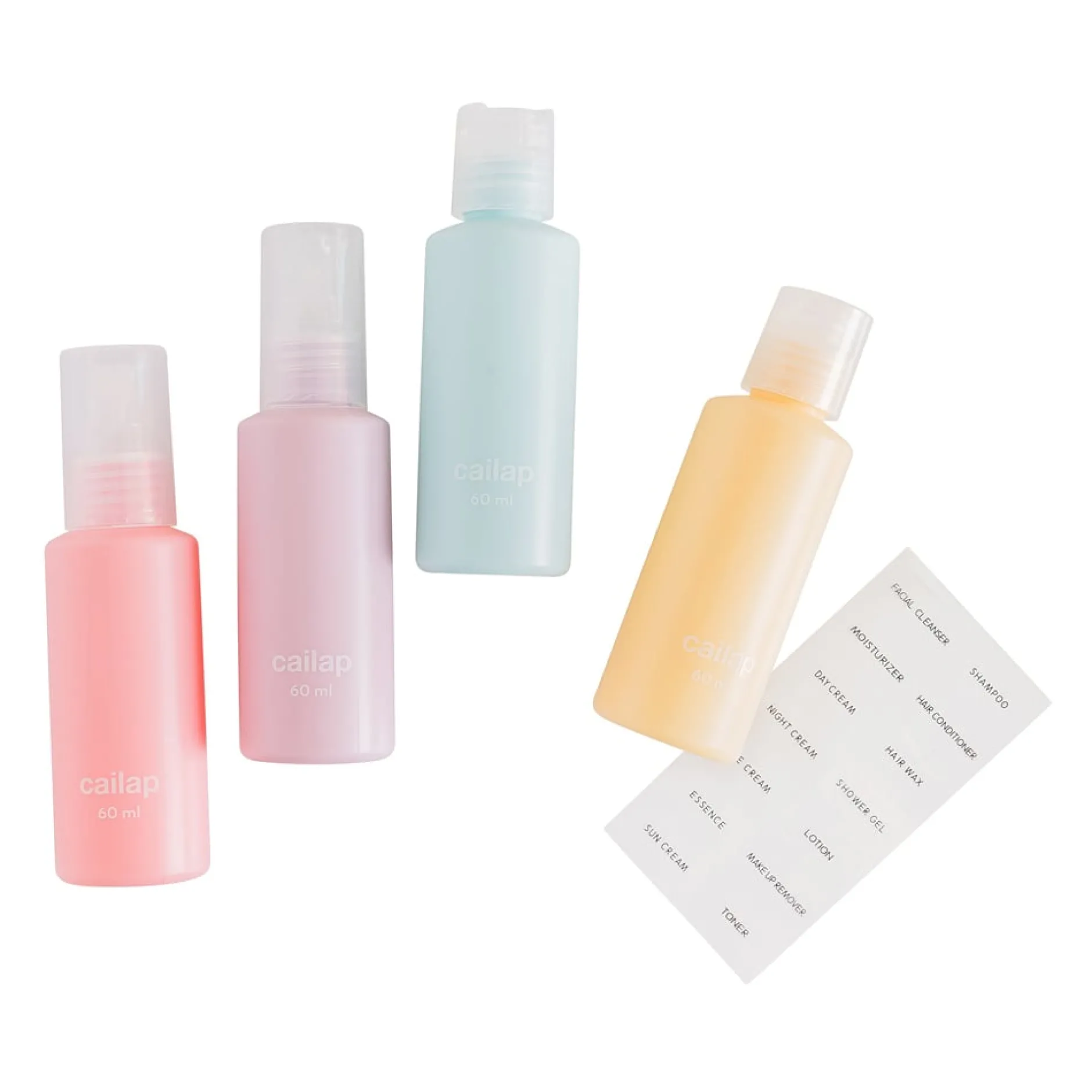 Cailap reseförpackningar flaskor 60 ml 4 st