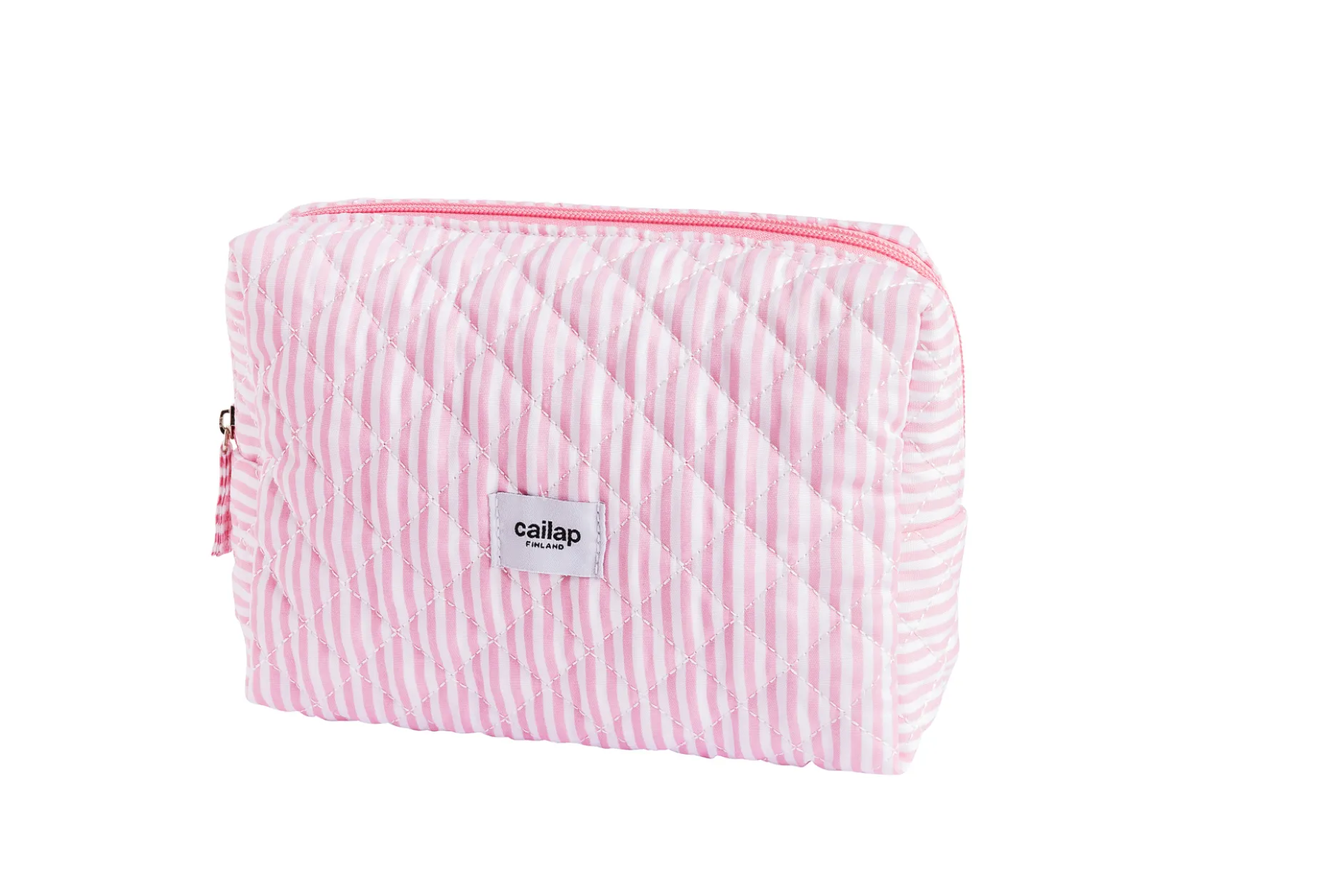 Cailap Sminkväska, rosa ränder, stor