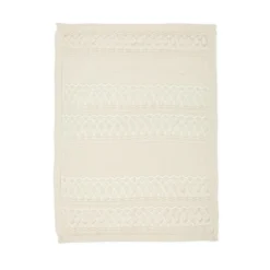 Cam Cam Copenhagen Pointellestickad babyfilt Off White