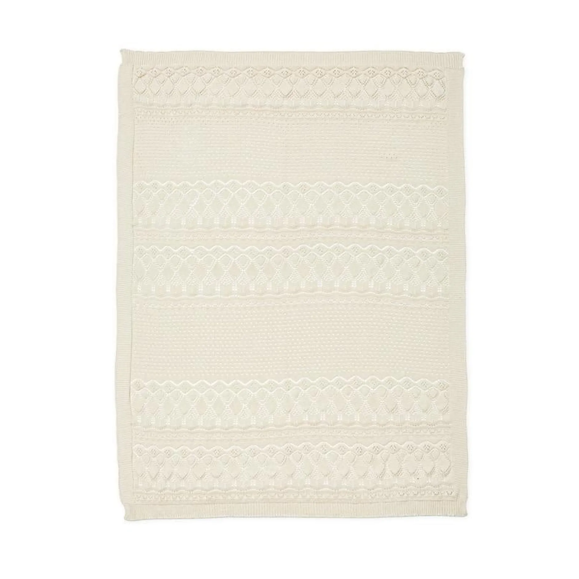 Cam Cam Copenhagen Pointellestickad babyfilt Off White
