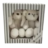 Carlo Baby Gift Set Med Vit Kanin & Lamm