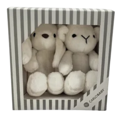 Carlo Baby Gift Set Med Vit Kanin & Lamm