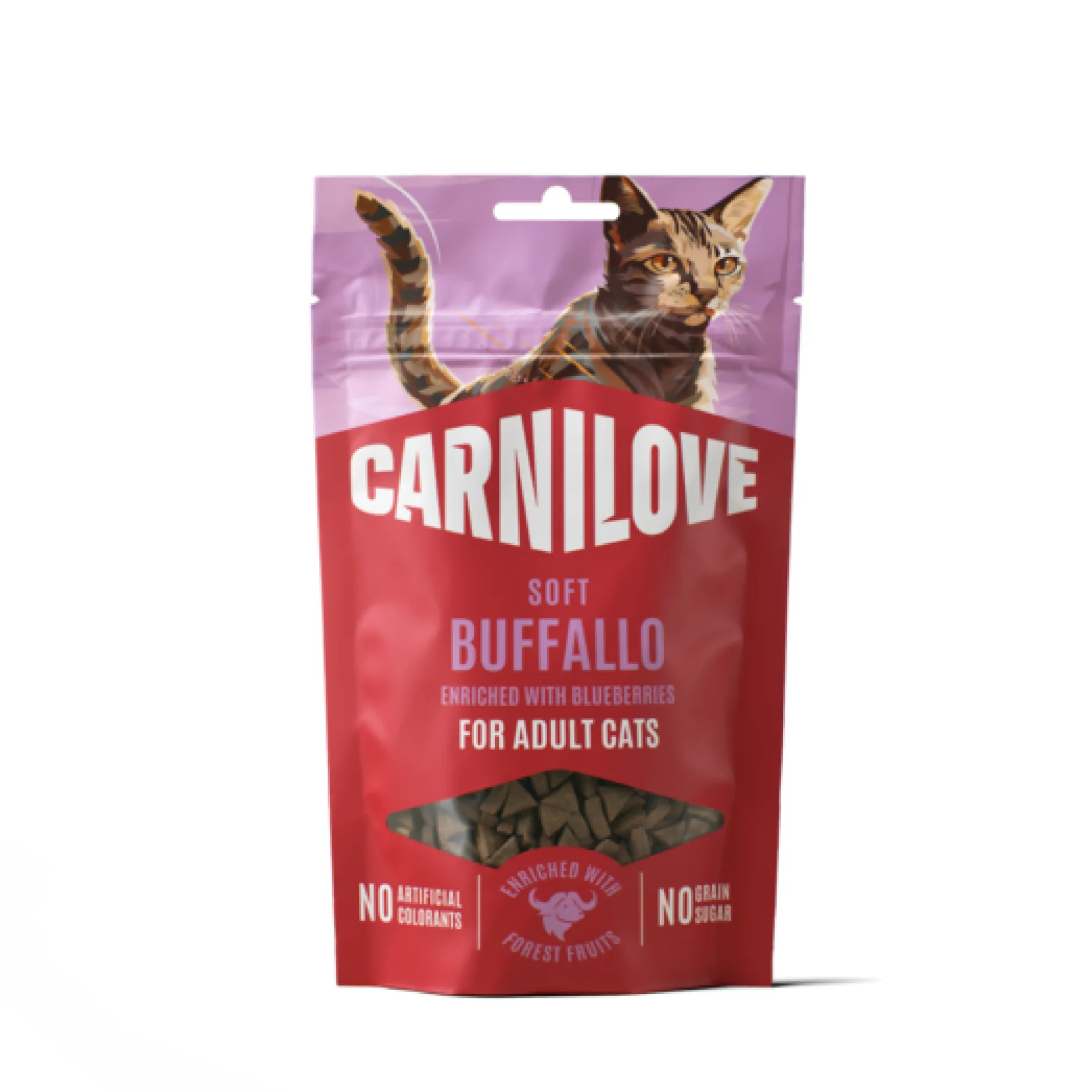 Carnilove Cat Soft Snack Buffallo enriched with Blueberries 50 g
