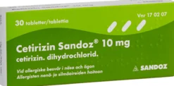 Cetirizin Sandoz 10mg 30 st