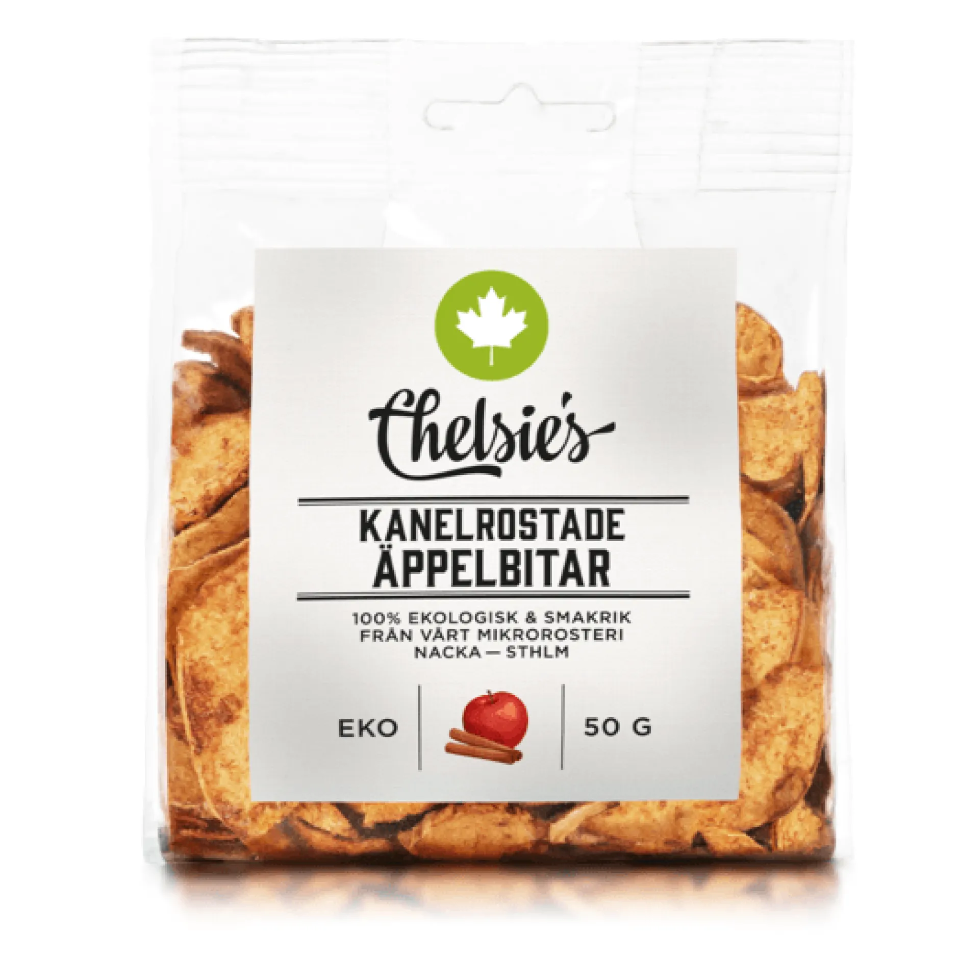 Chelsie's Kanelrostade Äppelbitar 50 g