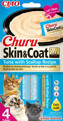 Churu Skin & Coat Tuna & Scallop 4 st