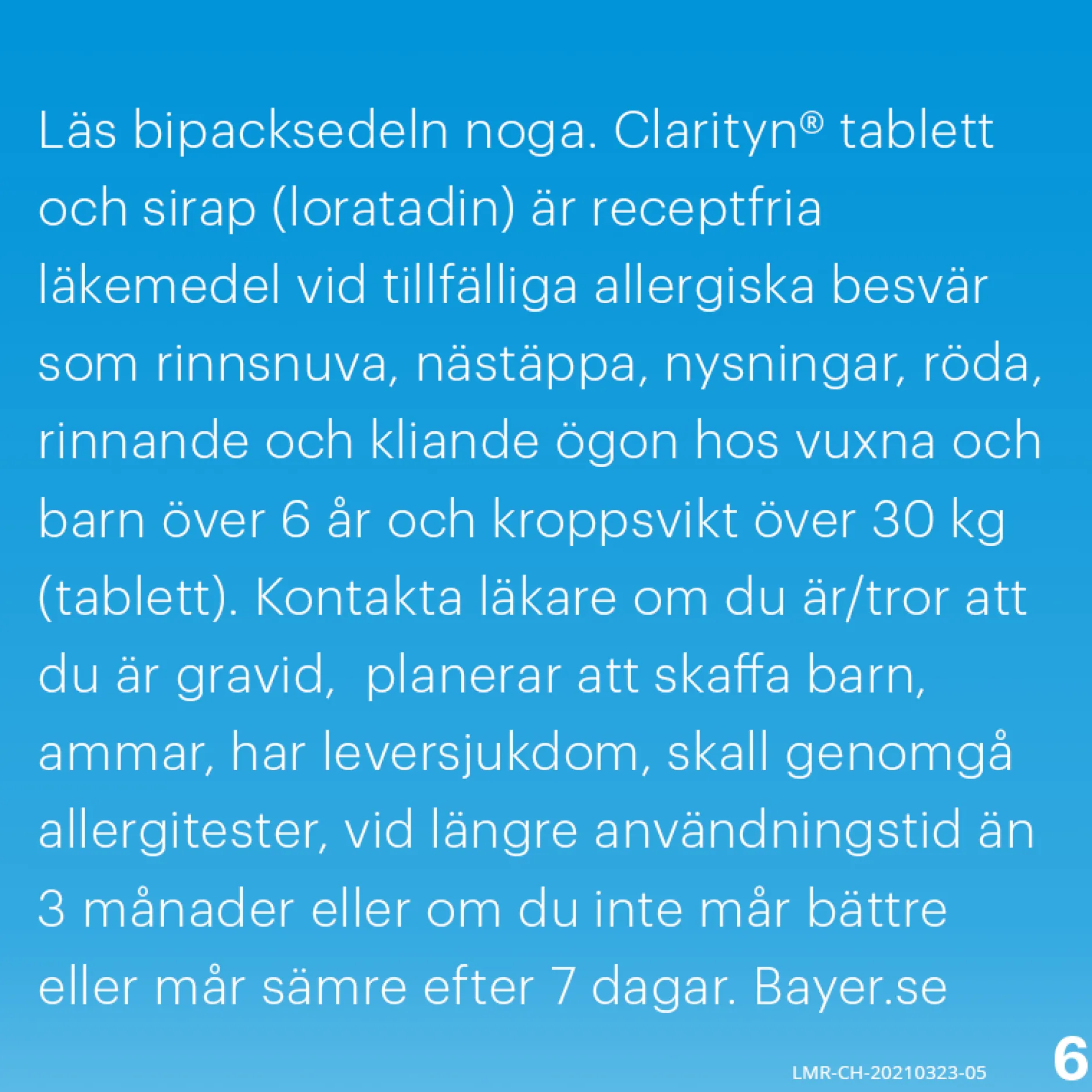 Clarityn 10mg 10 tabletter