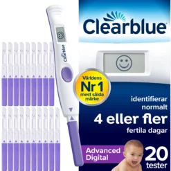 Clearblue Advanced Digital Ägglossningstestkit, 1 digital hållare och 20 ägglossningstester