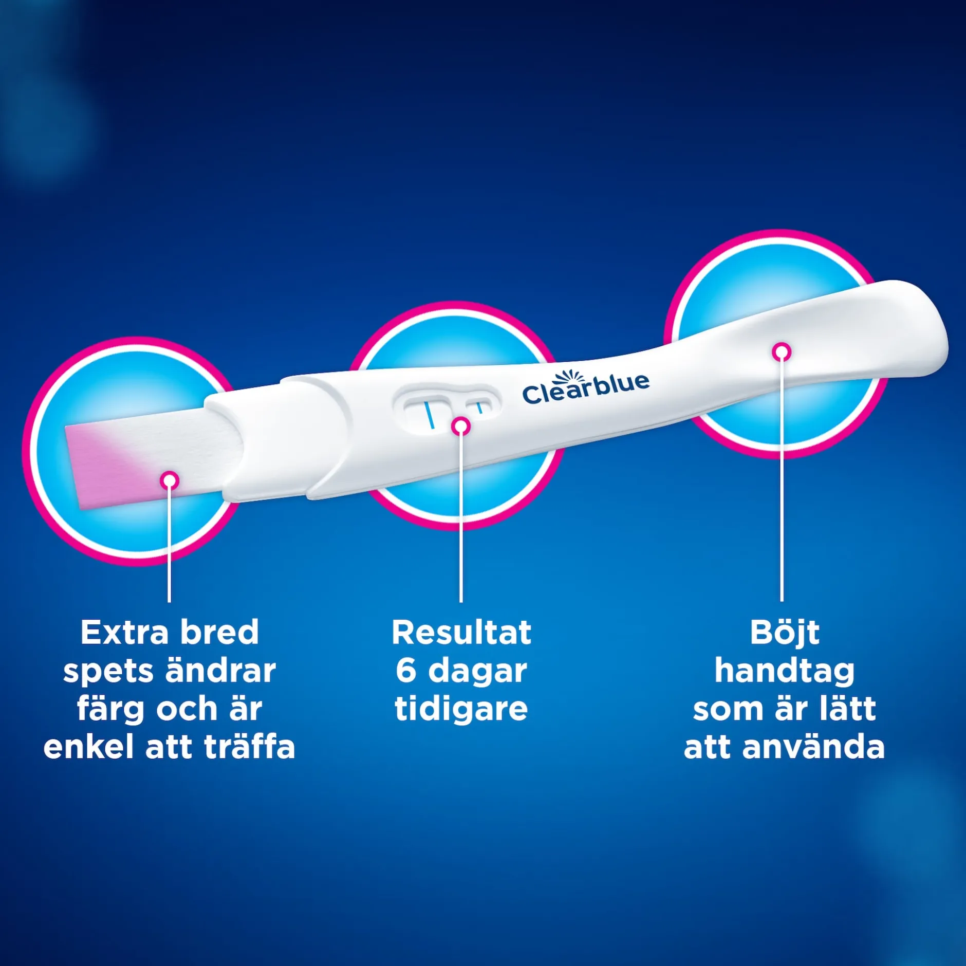 Clearblue Trippelcheck + Datum Kombinationspaket Graviditetstest 3 st