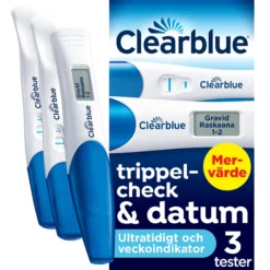 Clearblue Trippelcheck + Datum Kombinationspaket Graviditetstest 3 st