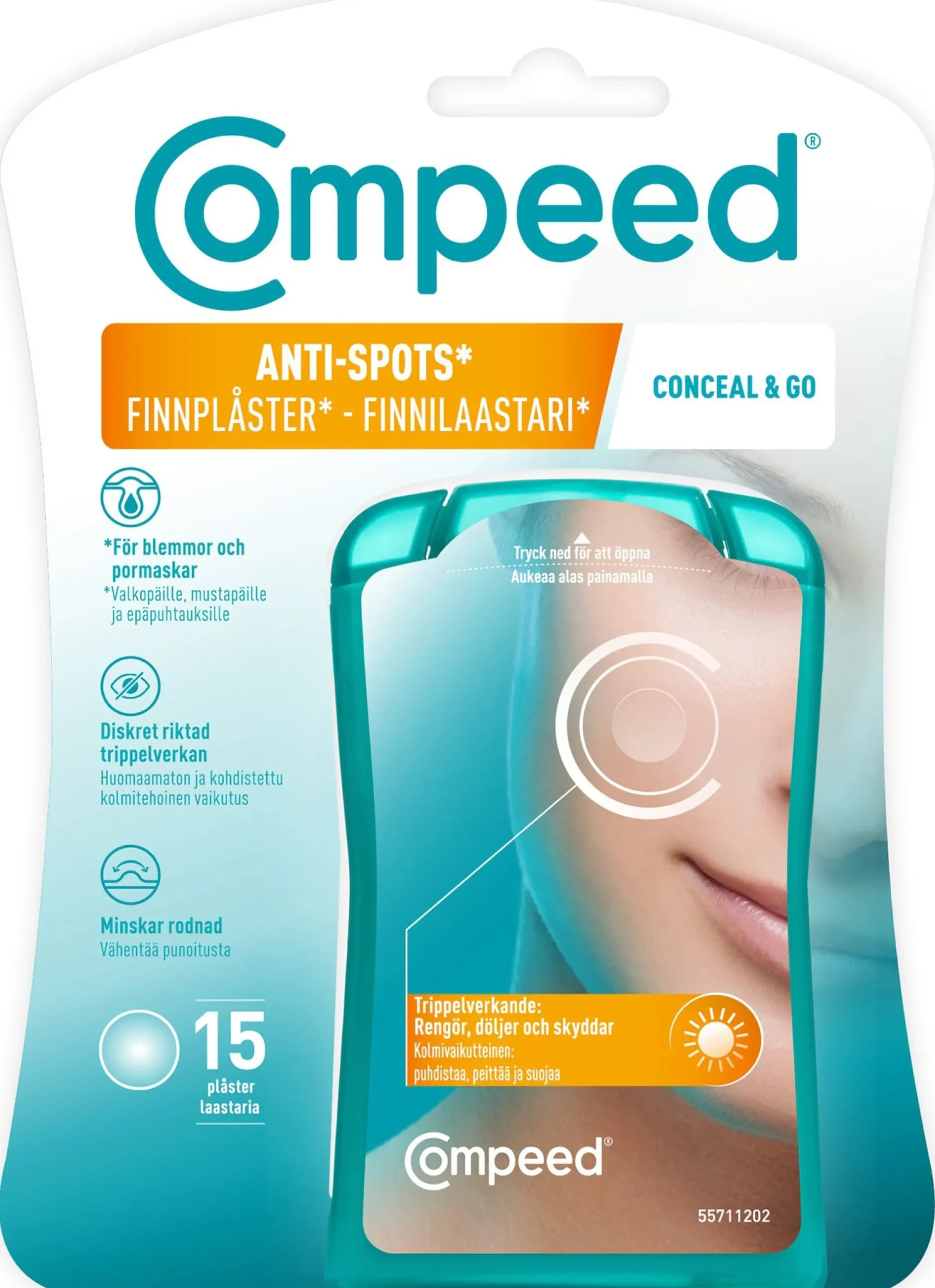 Compeed Anti-Spots Conceal & Go Finnplåster 15 st