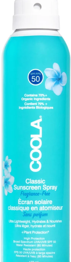 COOLA Classic Body Spray SPF 50 Fragrance-Free 177ml