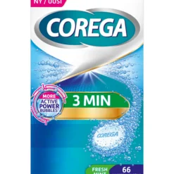 Corega 3 Minutes Protesrengöring 66 tabletter