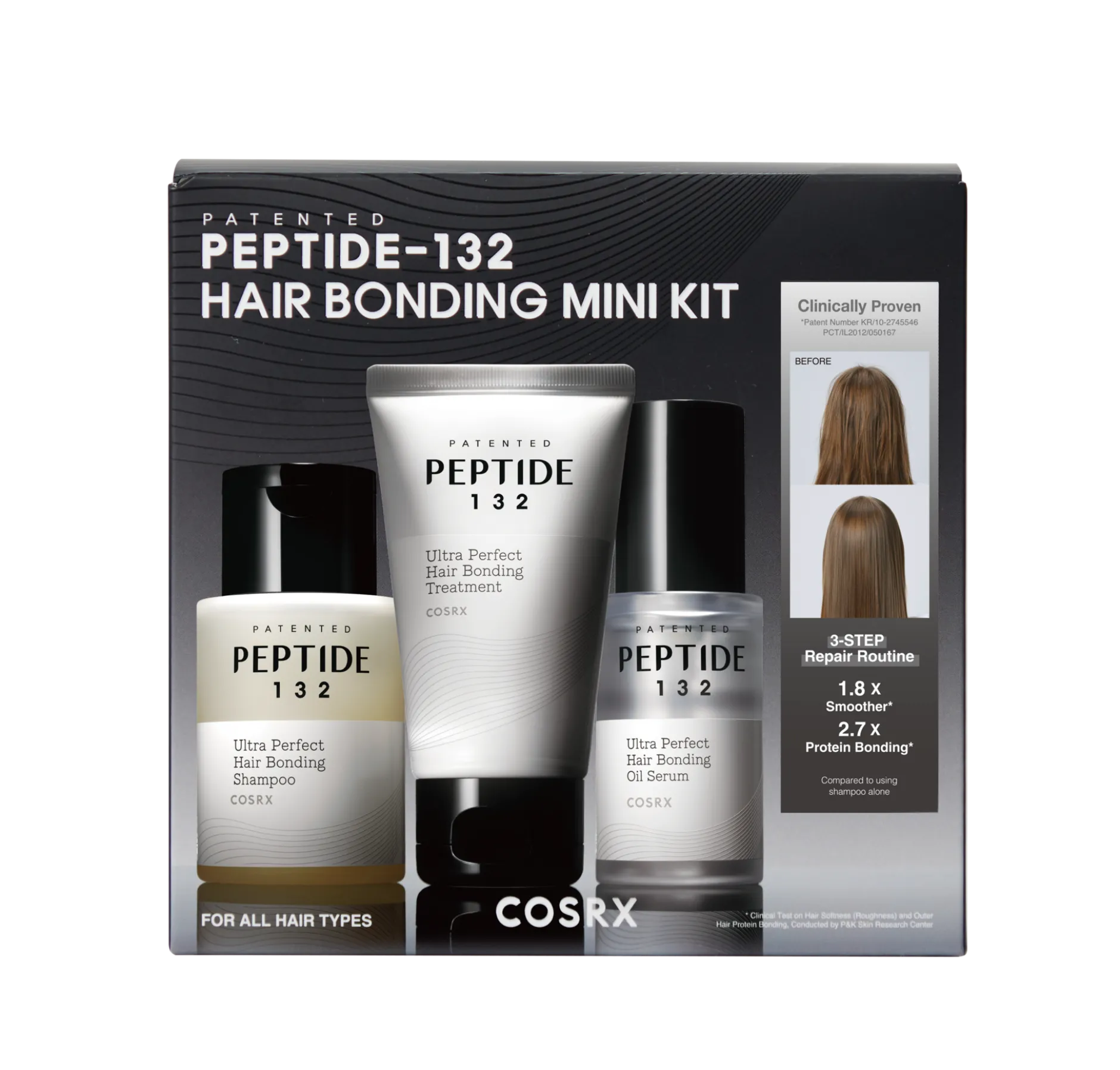 COSRX PEPTIDE-132 Hair Bonding Mini Kit 3 delar