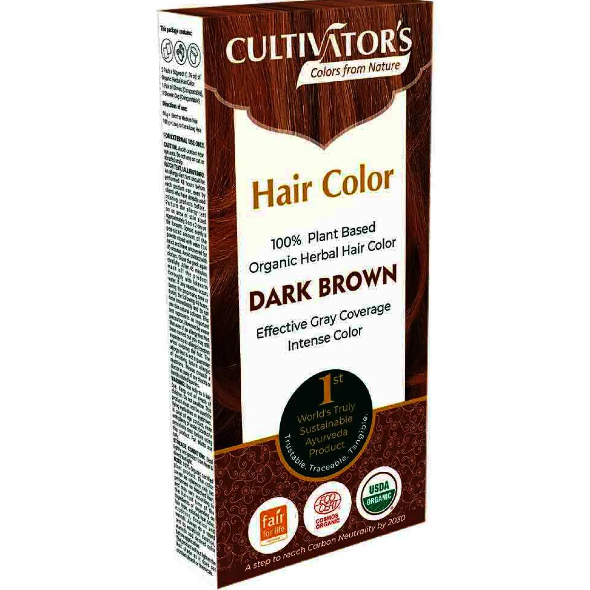 Cultivator's Organic Herbal Hair Color Dark Brown 1 st