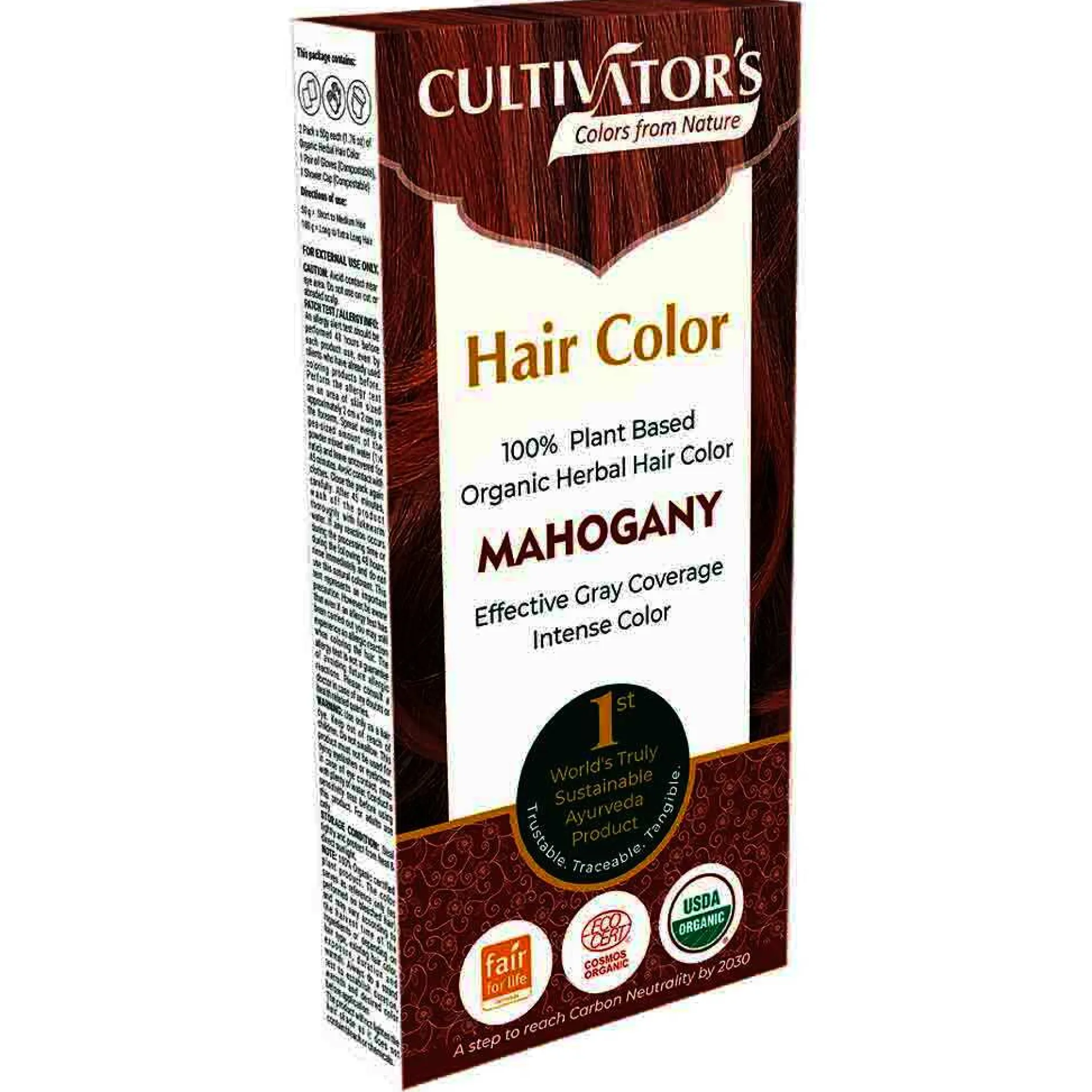 Cultivator's Organic Herbal Hair Color Mahogany 1 st
