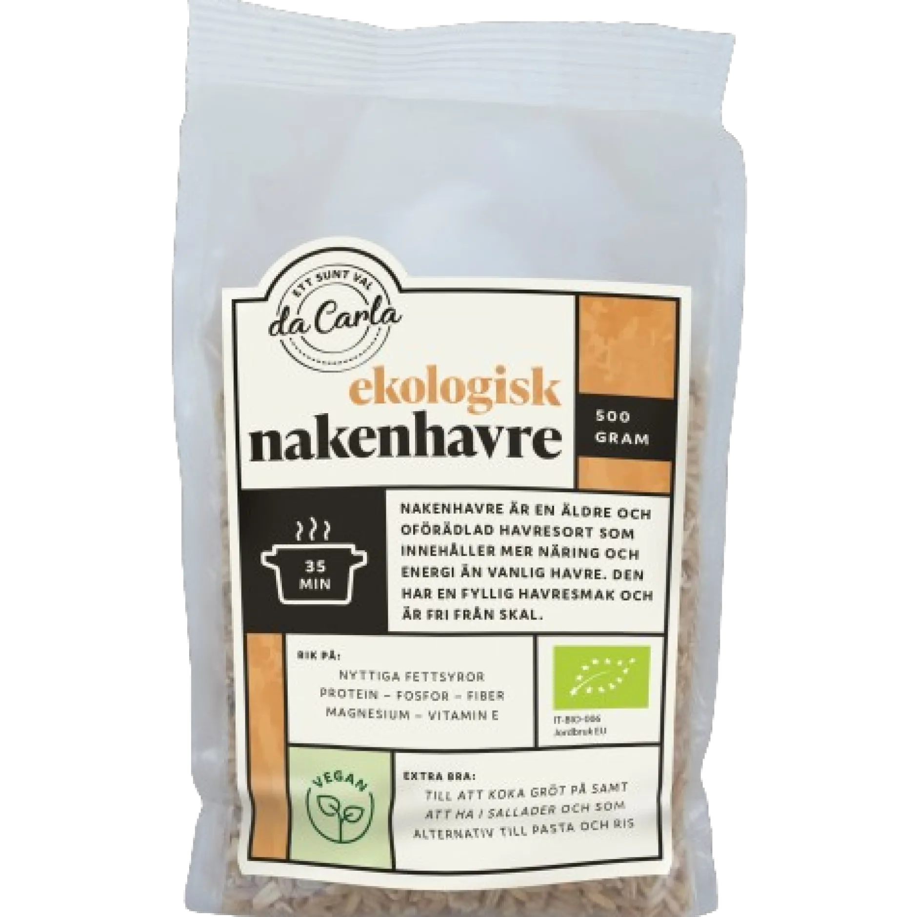 Da Carla Ekologisk Nakenhavre 500g
