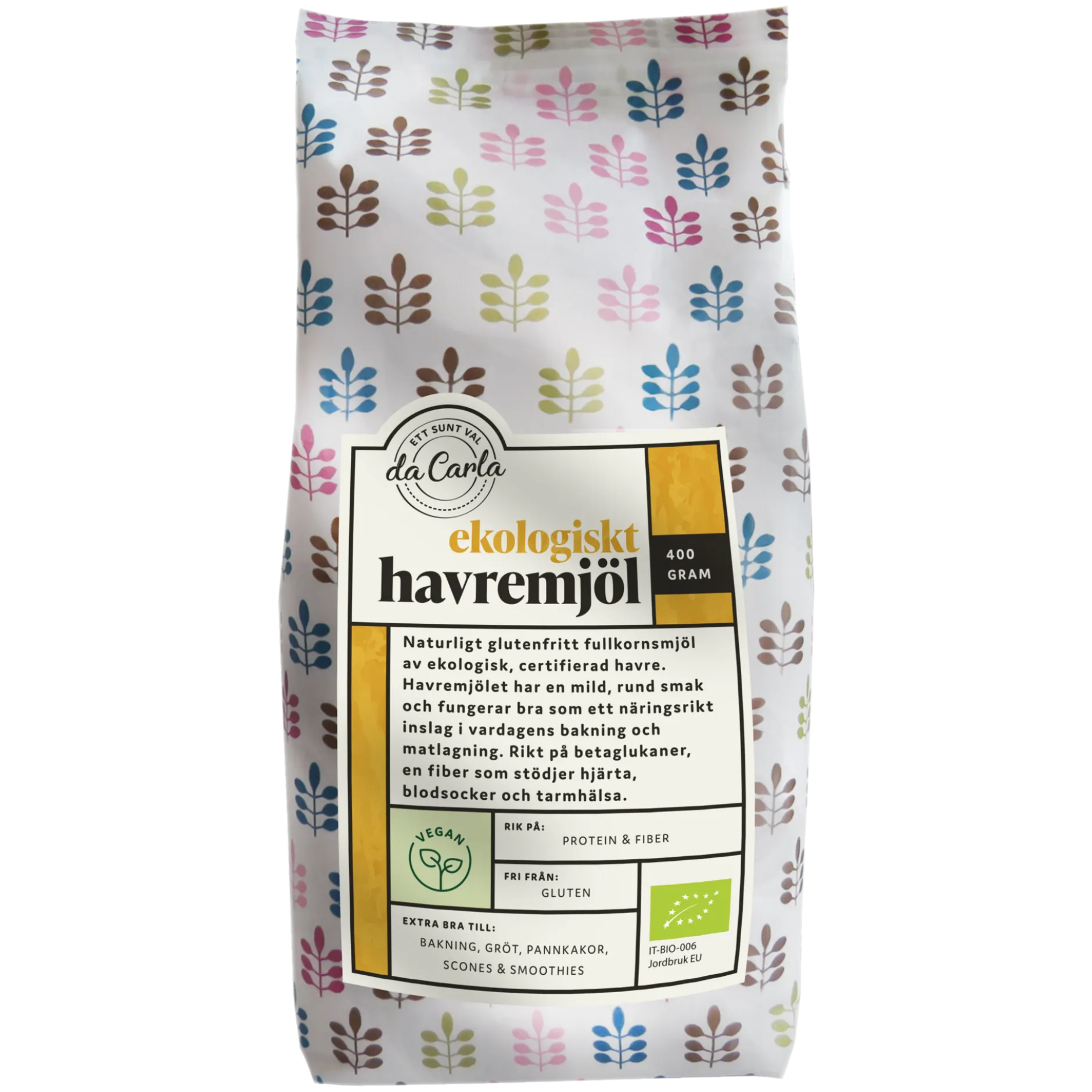 da Carla Ekologiskt Glutenfritt Havremjöl 400 g