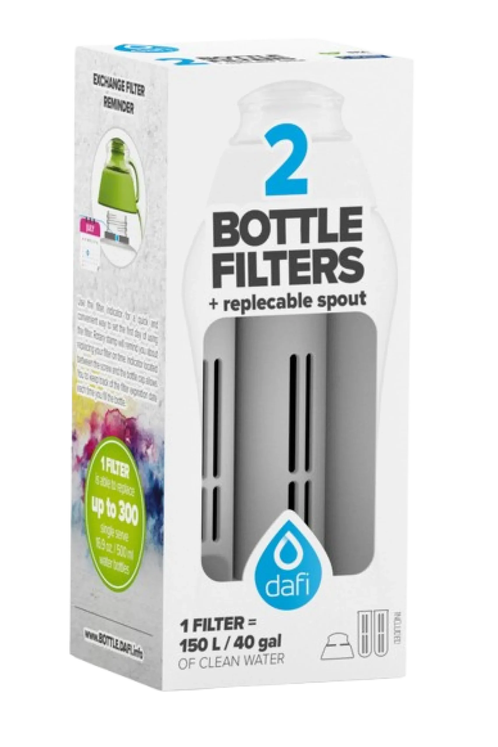 Dafi Refill Filterpatron Antracitgrå 2-pack