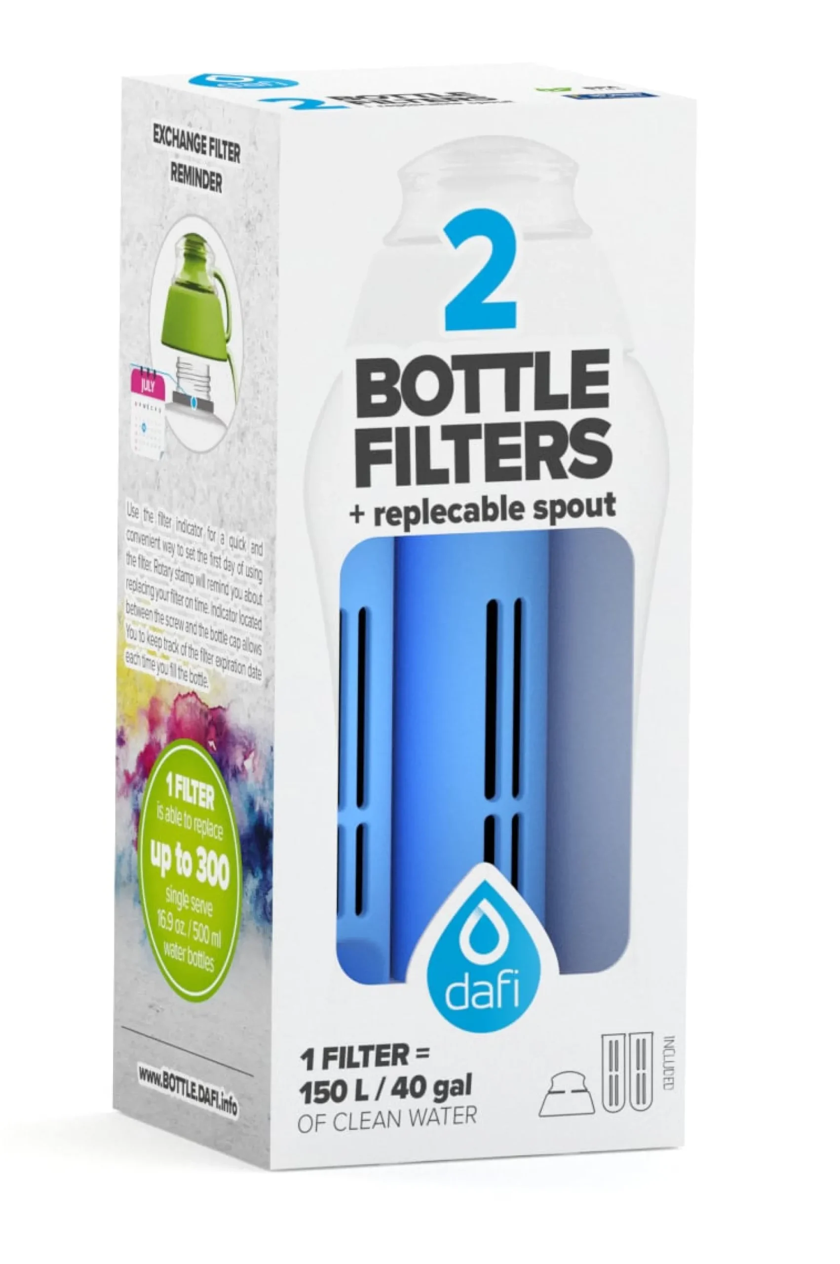 Dafi Refill Filterpatron Ljusblå 2-pack