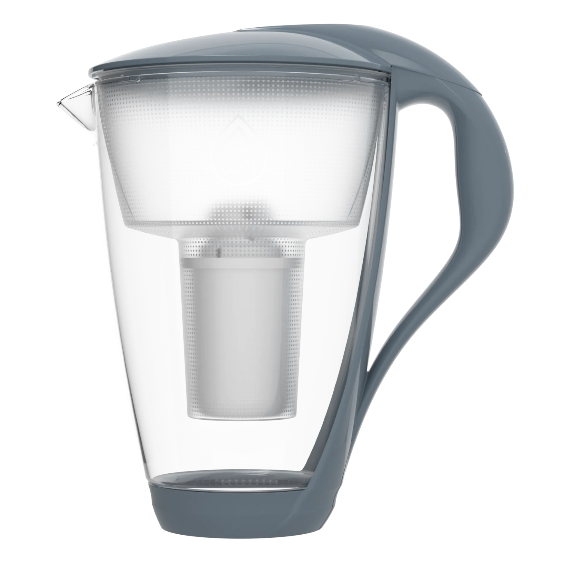 Dafi Vattenreningskanna Glas Stålgrå 2 Liter 1 st