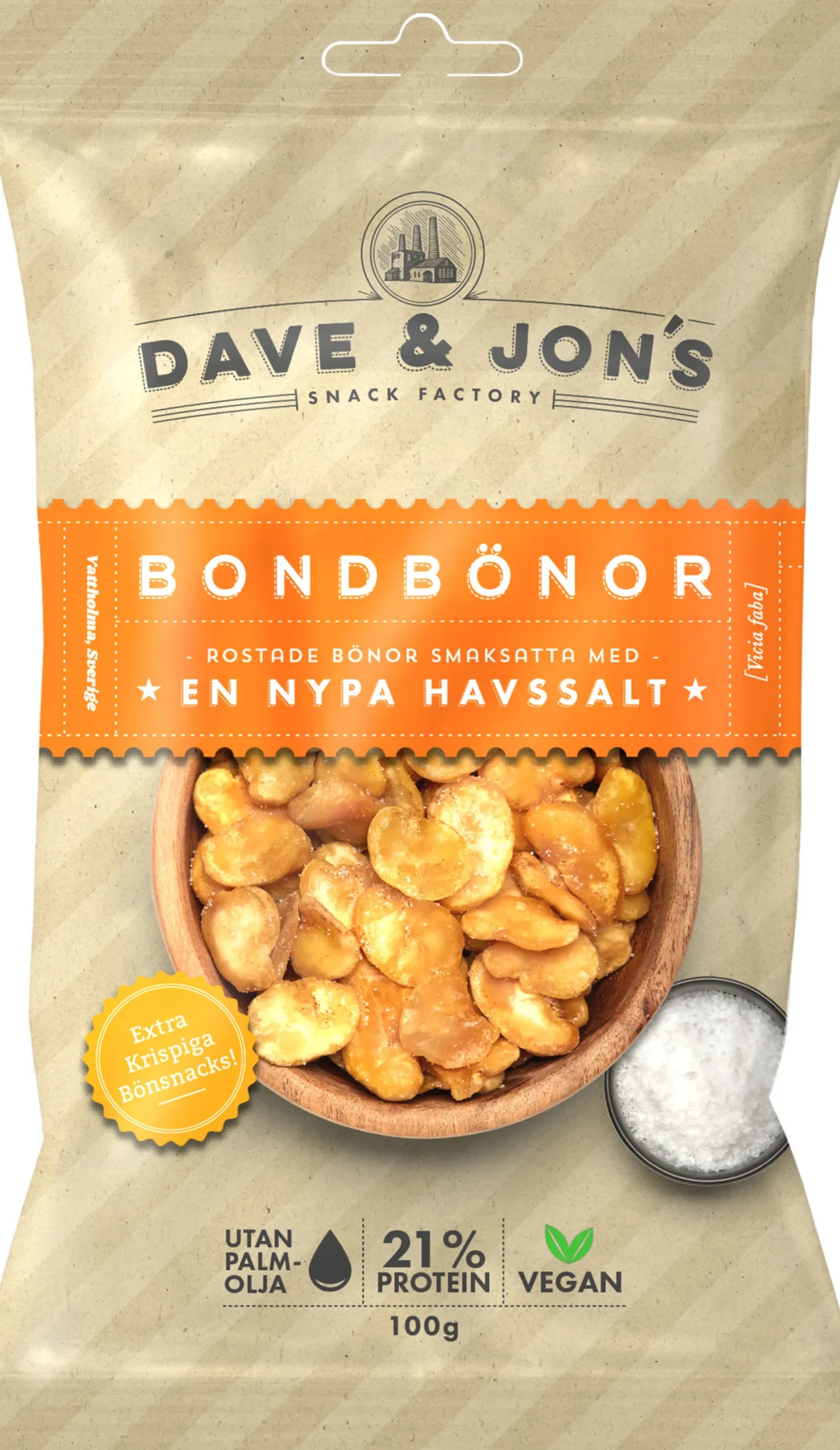 Dave & Jon´s Bondbönor Havssalt 100 g