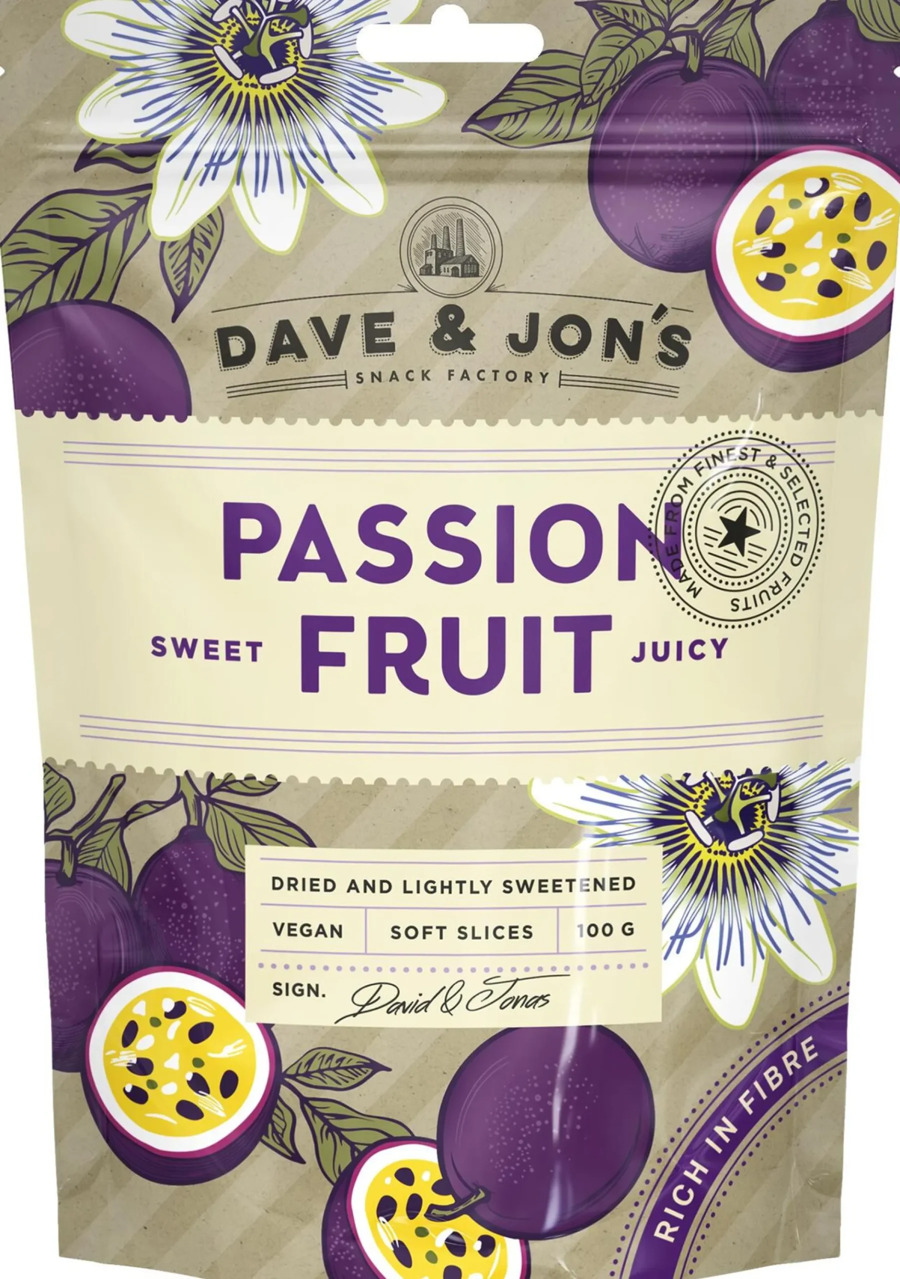 Dave & Jon´s Torkad Passionsfrukt 100 g