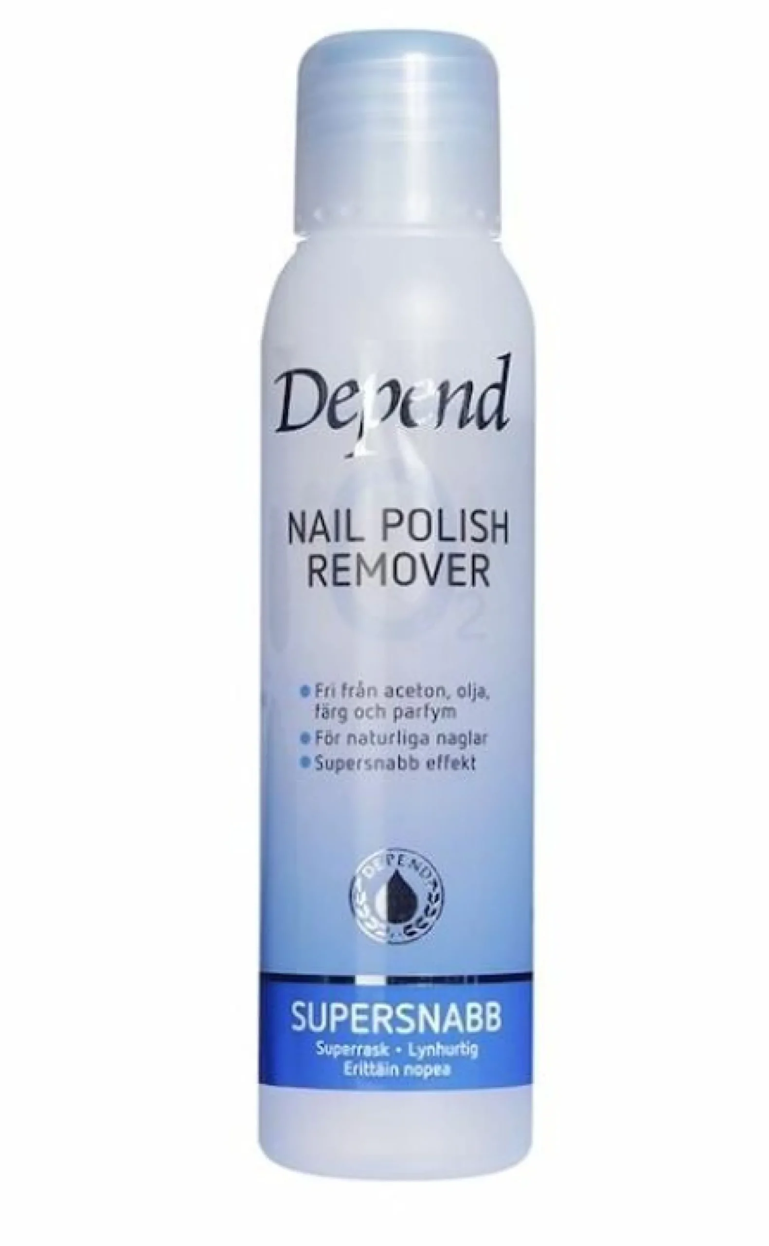 Depend Nagellacksremover supersnabb blå 250 ml