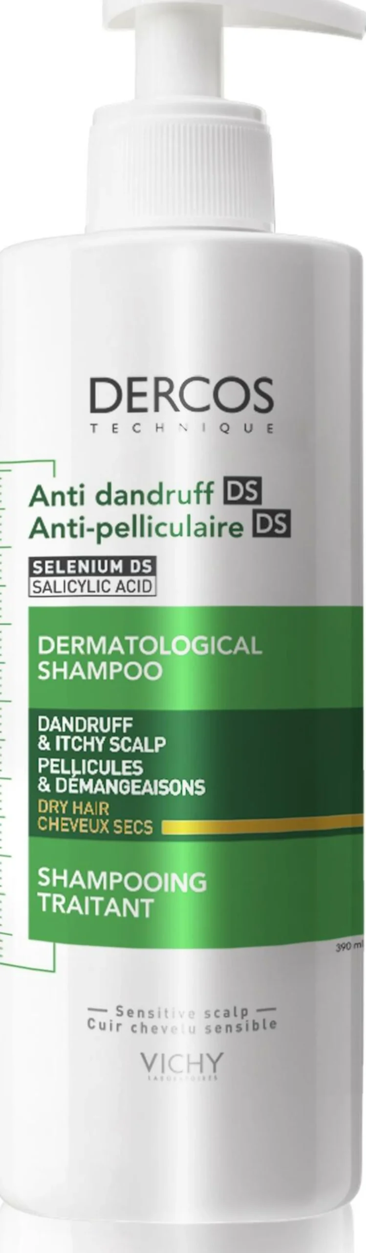 Dercos Technique Anti-Dandruff Shampoo for Dry Hair 390 ml