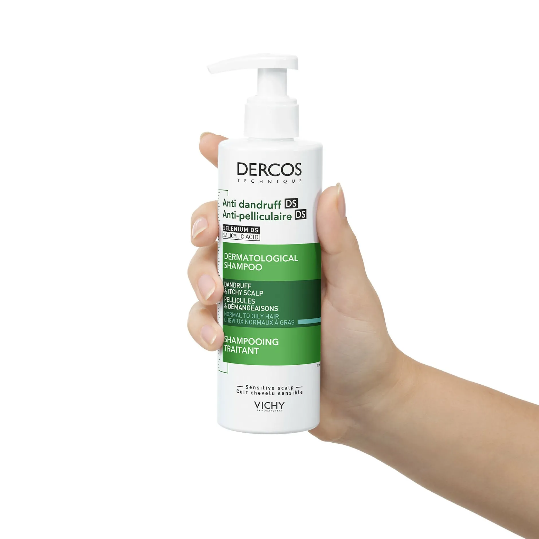 Dercos Technique Anti-Dandruff Shampoo for Normal and Oily Hair 390ml